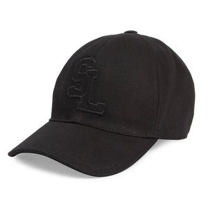 YSL Black Logo Baseball Cap